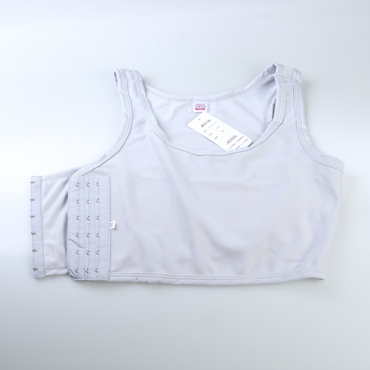 3段フック式 胸潰し ナベシャツ 男装コスプレ 灰色 XXLサイズ拍卖