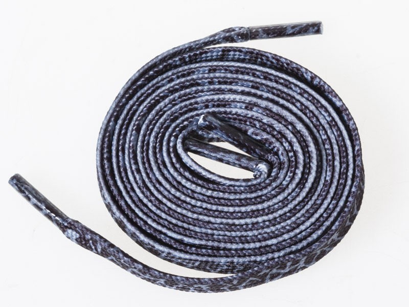 まだら模様 シューレース 平紐 靴紐 靴ひも カジュアル スニーカーなど#ブラック 80*1cm拍卖