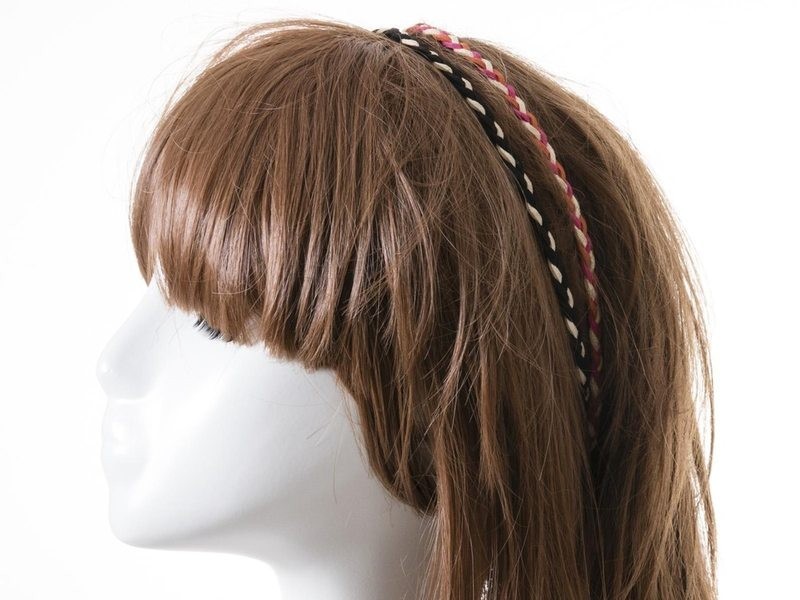 レディースファッション ボヘミアン風 カチューシャ ヘアバンド アクセサリー#タイプC ベージュ×青×灰色拍卖