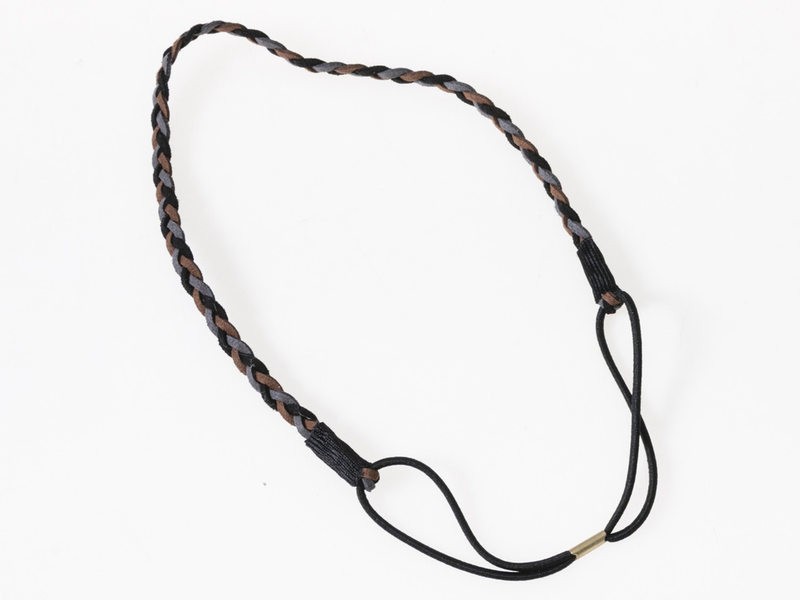 レディースファッション ボヘミアン風 カチューシャ ヘアバンド アクセサリー#タイプC 黒×灰×茶色拍卖