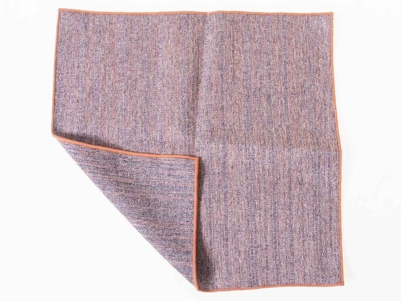 メンズファション 正装 ビジネス カジュアル ポケットチーフ ハンカチ レトロ #ダークオレンジ拍卖