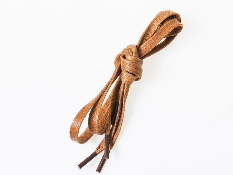 革靴 ブーツ レースアップブーツ 登山靴など 蝋引き シューレース 平紐 靴紐 靴ひも 0.6×70CM#イエローブラウン拍卖