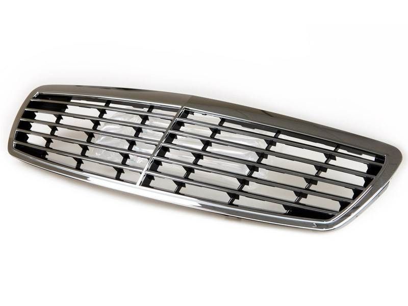 ベンツ用W211 クロームメッキブラックフロントグリル Eクラス 2003-2006年 メルセデス用 Mercedes-Benz用拍卖
