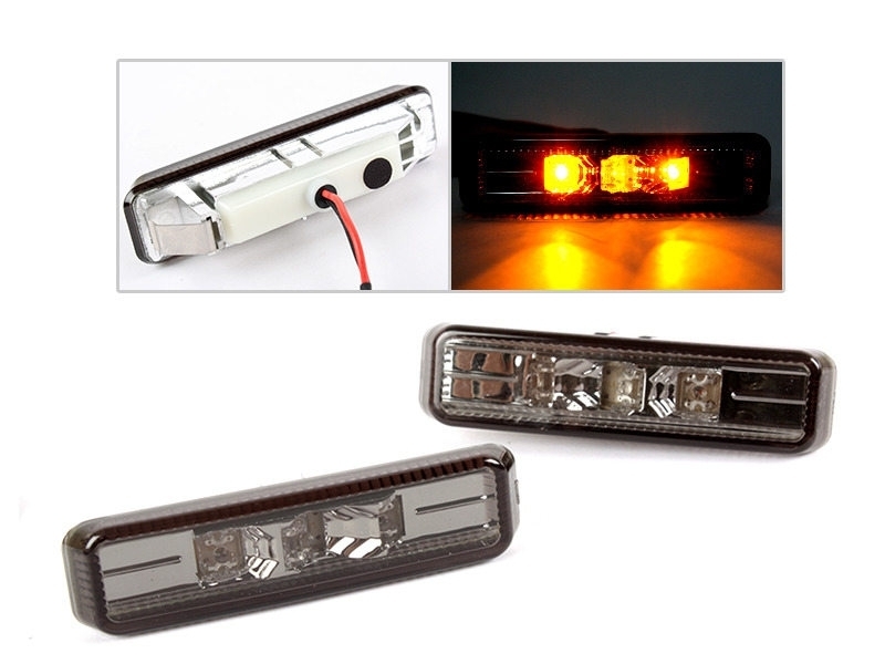 BMW用 E39 E-DD25 全モデルスモークLED 3連サイドマーカー 5シリーズ 1997-2003年 サイドウインカー キャンセラー付拍卖