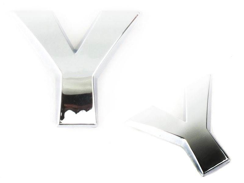 キラキラ 光る 3D立体 めっき 英字 アルファベットエンブレム ステッカー カー バイク シルバー DIY#Y拍卖