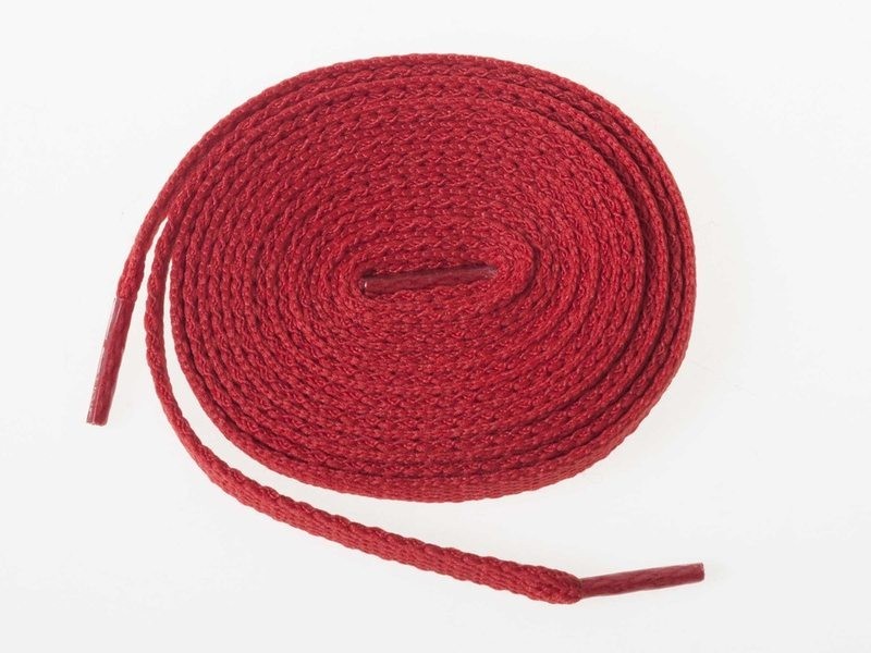 アウトドア スニーカー スポーツシューズなどに最適シューレース 0.8cm×120cm平紐 靴紐 靴ひも#レッド拍卖