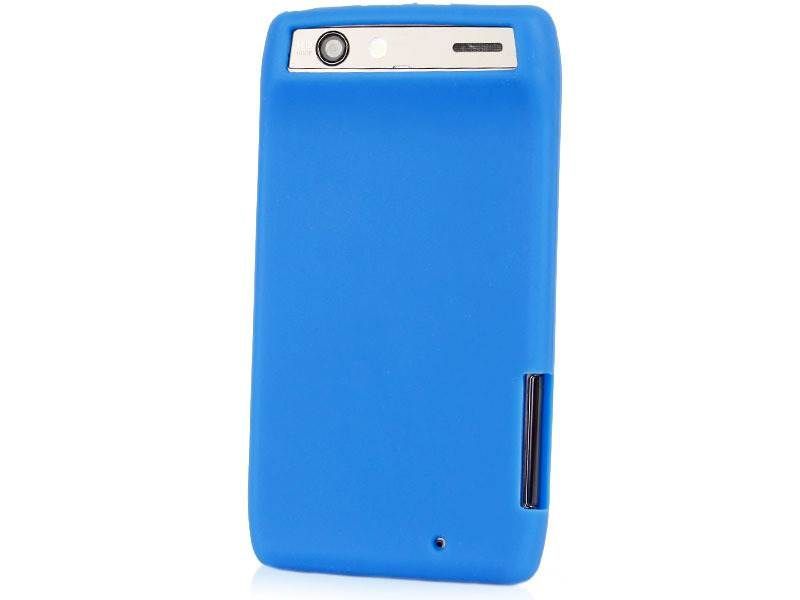 Moto XT910 Droid Razr IS12M IS12M専用滑り止めシリコンソフトケース#ブルー拍卖