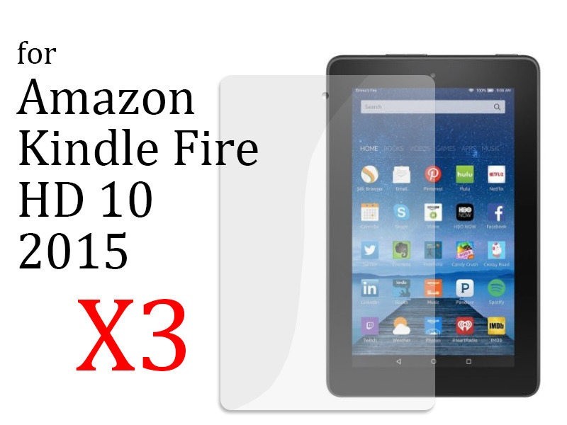 Amazon Kindle Fire HD 10 2015 高光沢 前面フィルム 液晶保護シート 3枚入り拍卖