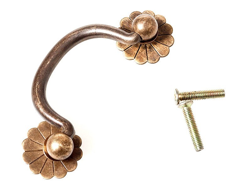 レトロ風 生活雑貨 インテリアグッズ 引き出しなど 家具用 シンプル 金具 つまみ 取っ手 ビスピッチ7cm#ブロンズ色拍卖