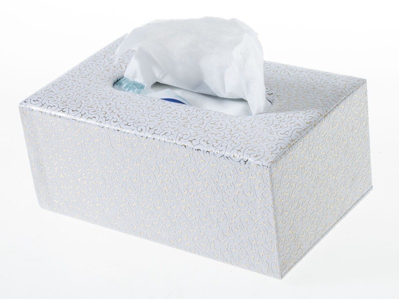 生活雑貨 エレガント インテリア小物 PUレザー ティッシュボックス#ホワイト×ゴールド拍卖