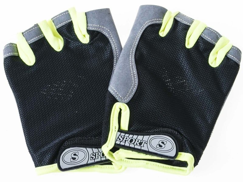 自転車 運動など オープンフィンガー ハーフフィンガ 半指 スポーツグローブ 滑り止め 2個で1セット#黒×緑XL拍卖