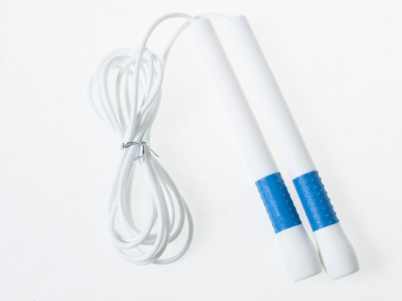 スポーツ 運動 遊び トレーニング 縄跳び ジャンプロープ シンプル PVC製 270CM#ブルー拍卖