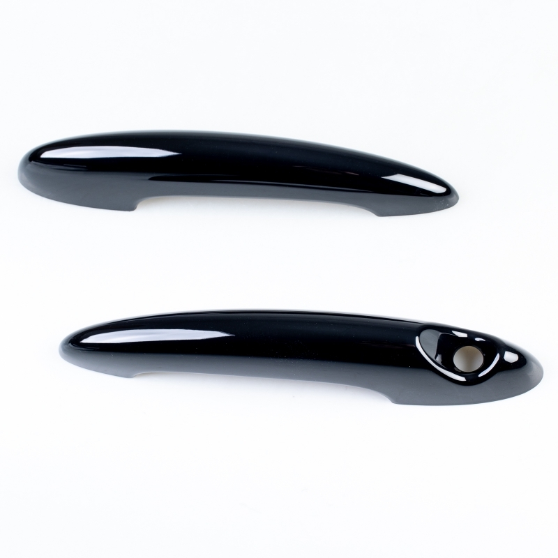 ミニ用 クーパー R50 R52 R53 R55 R56 R57 R58 R59 2001-2013 ブラック コンフォートアクセス用穴なし ドアノブカバー ドアハンドルカバー拍卖