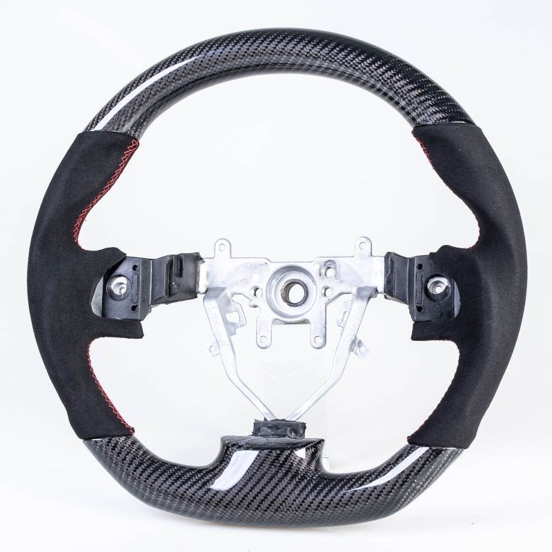 スバル用 インプレッサ WRX STI フォレスター用 2008-2014 D型 ステアリング ホイール ハンドル カーボン×本革スエード拍卖