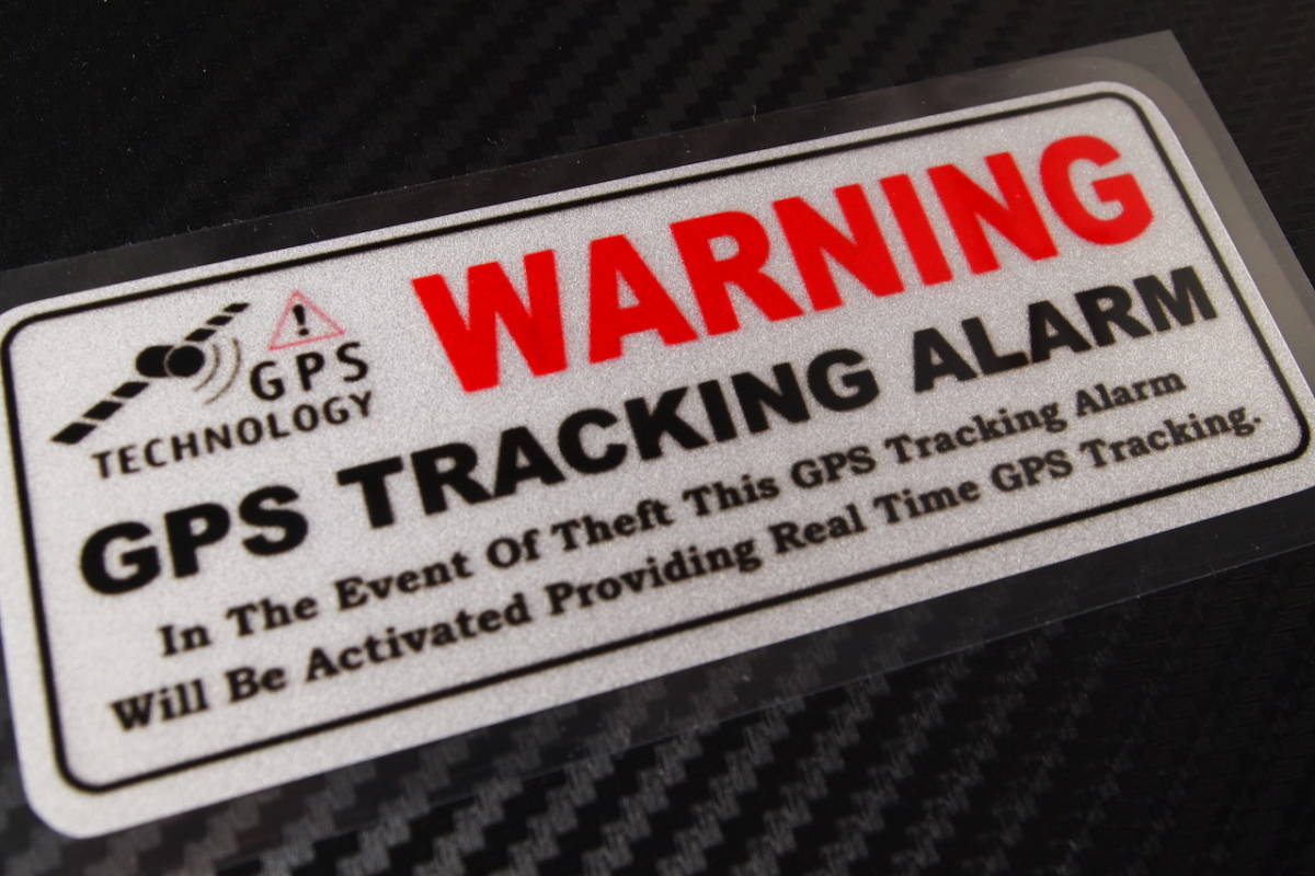 送料無料♪ 匿名・保証有 防犯 GPS 追跡 警告 車 バイク ステッカー ハリアー RAV4 プラド ヤリスクロス カローラクロス拍卖