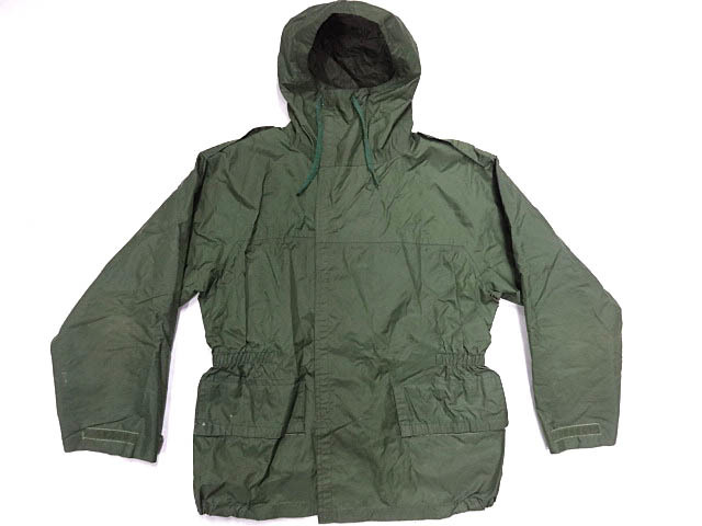 ビンテージ イギリス軍 英国 UK ミリタリー レア カラー グリーン RAF 悪天候 ナイロン ジャケット コート スモック FOUL WEATHER 希少 緑拍卖