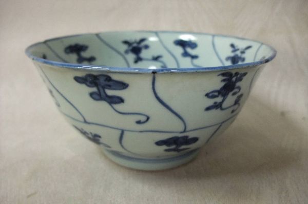 【睦】染付 青華紋 鉢 中国古玩 唐物 染付 時代物 骨董品 古美術■拍卖