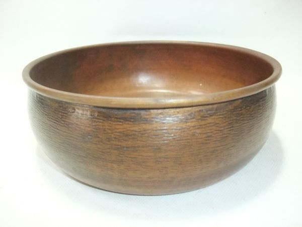 【睦】銅器 建水 茶こぼし銅製卓下建水 平建水 銅製 金属工 芸茶道具■拍卖