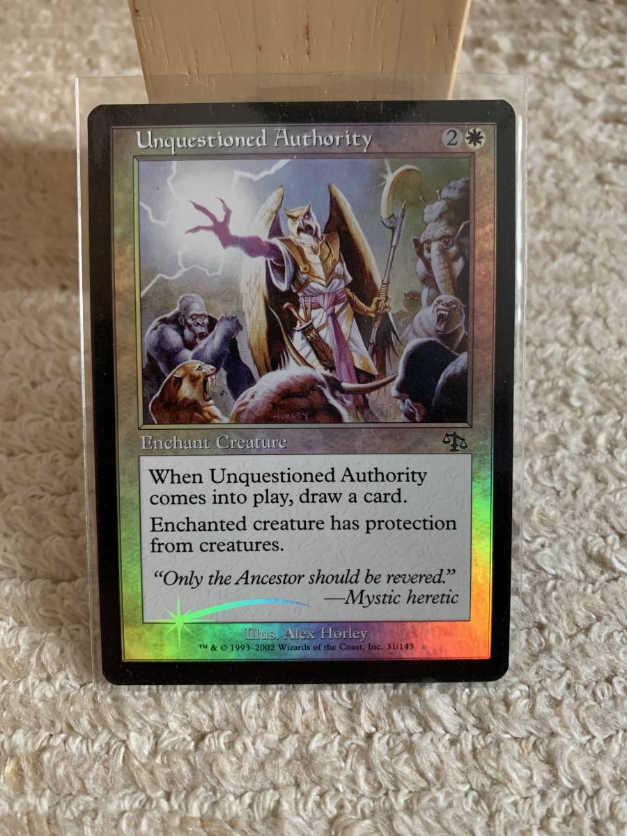 FOIL ジャッジメント 初版 疑いなき権威/Unquestioned Authority 英語版 美品拍卖