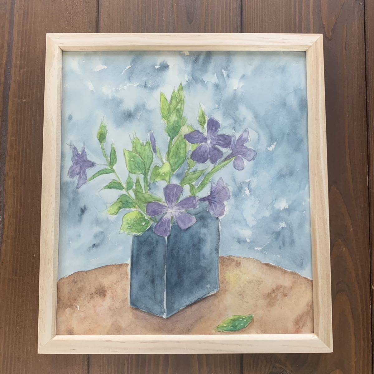 nyago 水彩画 色紙サイズ 静物画 絵 絵画 イラスト ボタニカルアート 花 手描き 真作 直筆 透明水彩 アート アートパネル拍卖