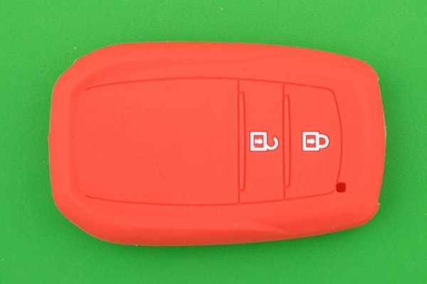 トヨタ★ヤリス・アクア・ハリアー等★2ボタン・スマートキー用シリコン保護カバーケース★赤色拍卖