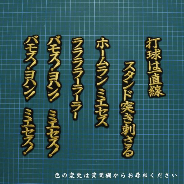 送料無料 ヨハン・ミエセス 応援歌 金/黒 刺繍 ワッペン 阪神タイガース 阪神 応援 ユニフォームに拍卖