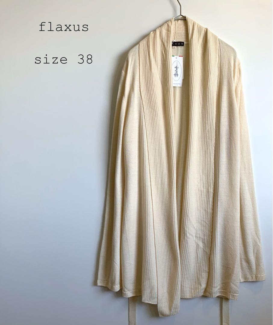 【新品未使用】flaxus シャーベットカラーカーディガン 春秋 ワールド拍卖