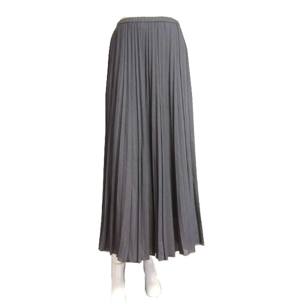 新品同様/オットー Otto プリーツスカート 表記 L 11号 40号 相当 古着 グレー レディース 春 夏 ボトムス ロング シンプル 薄手 フレア拍卖