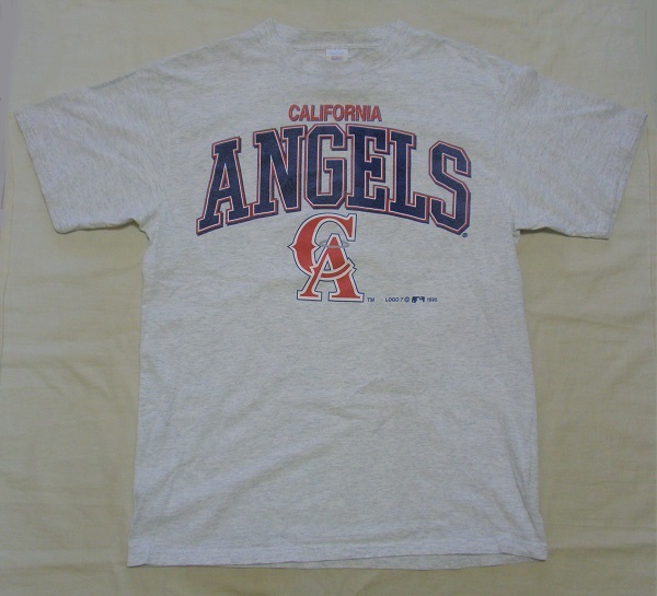 L【90's カリフォルニア・エンゼルス/Tシャツ】90年代 MLB メジャーリーグ ロサンゼルス 大谷 翔平 1995年 ヴィンテージ 古着拍卖