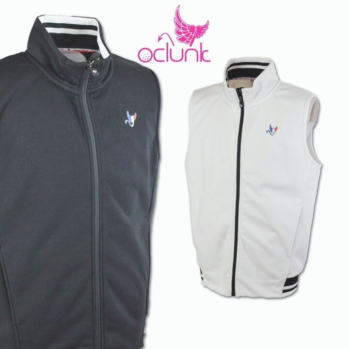 新品Mサイズ クランク Clunk GOLFストレッチ ボンディング裏起毛フルジップベスト 機能ストレッチ、保温、ヒートクロス(吸湿発熱)拍卖