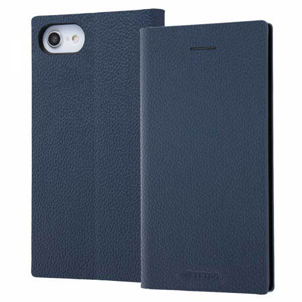 iPhone SE 第3世代 第2世代 8 7 手帳型ケース ダークネイビー 耐衝撃 レザーカバー サイドマグネット カードポケット シンプル拍卖