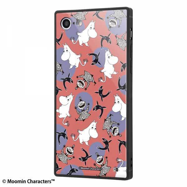 iPhone SE(第2世代) 8 7 耐衝撃ケース パターン ムーミン カバー 四角 保護 スクエア 可愛い おしゃれ イングレム IQ-AP7K3B-MT004拍卖