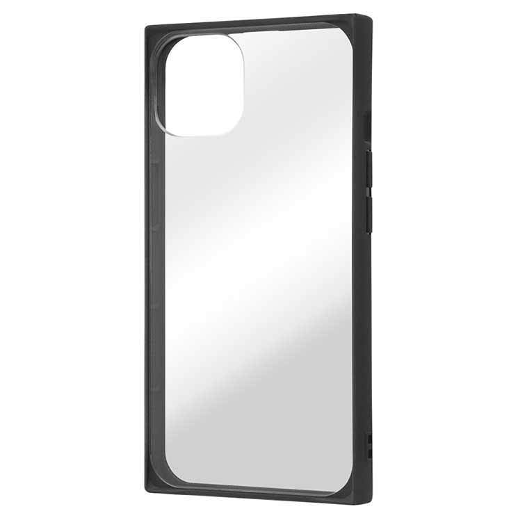 iPhone 13 ケース クリア ブラック 耐衝撃 ハイブリッドカバー スクエア 四角 透明 おしゃれ オシャレ かわいい 可愛い シンプル拍卖