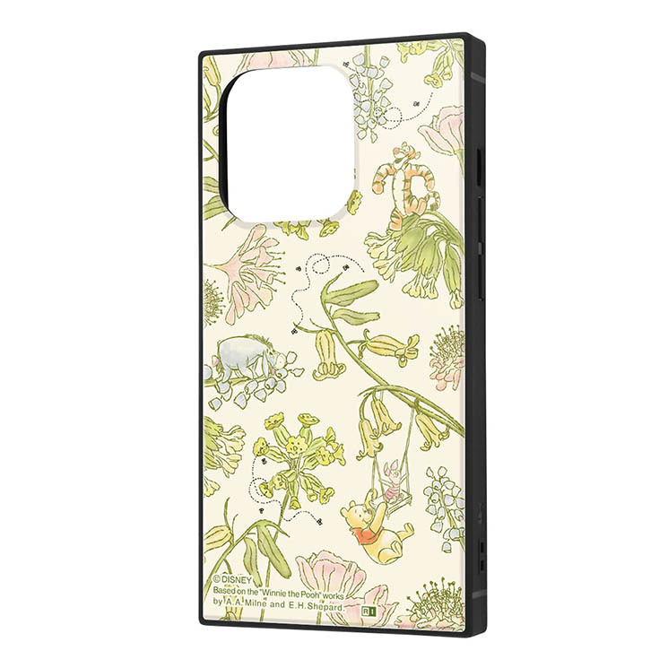iPhone 14 Pro スマホ ケース カバー くま の プー さん 植物 草 花 ベージュ ディズニー 耐衝撃 頑丈 キャラクター グッズ拍卖