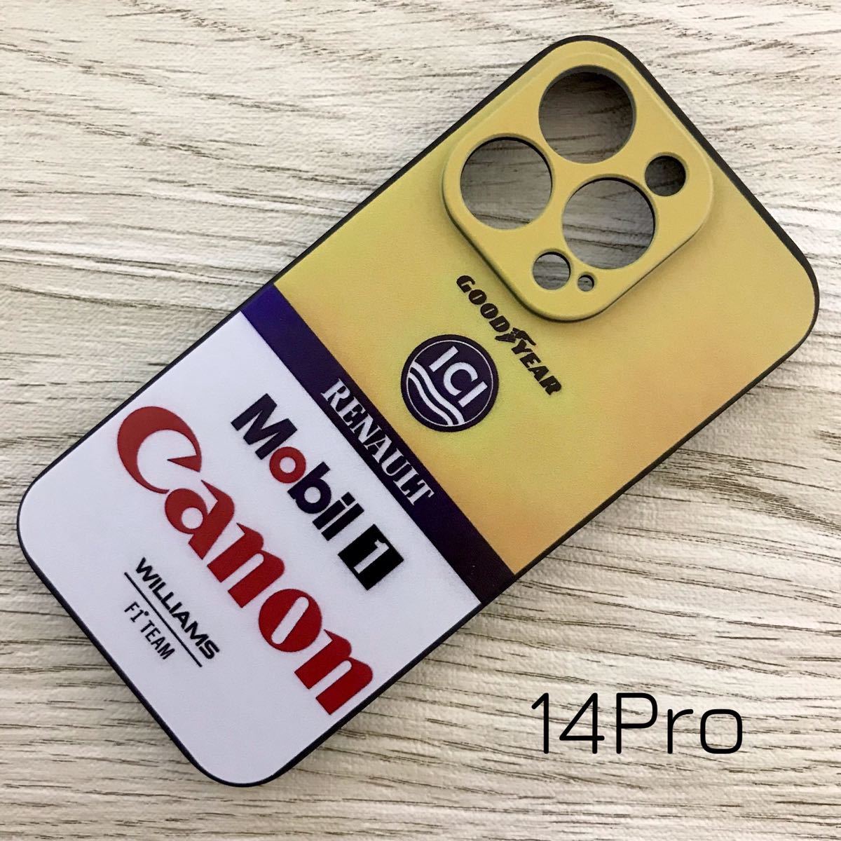 キヤノン ウィリアムズ ルノー iPhone 14 Pro ケース F1 Williams FW14 キャノン マンセル パトレーゼ セナ スマホ拍卖
