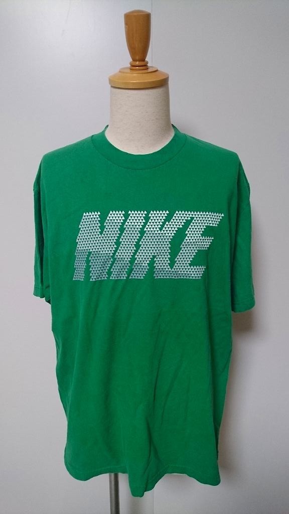 ☆NIKE ナイキ Tシャツ LOOSE FIT スポーツ プリント 半袖 グリーン【L】古着 ◆8643◆拍卖