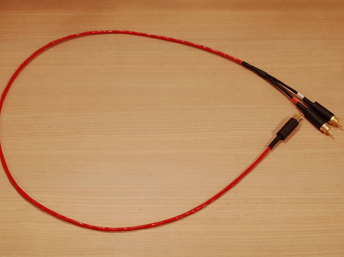 ★ Y型RCAケーブル 1RCAオス-2RCAオス 分配Yケーブル BELDEN 88760 1m ノイトリックNYS352AG 金メッキ ★拍卖