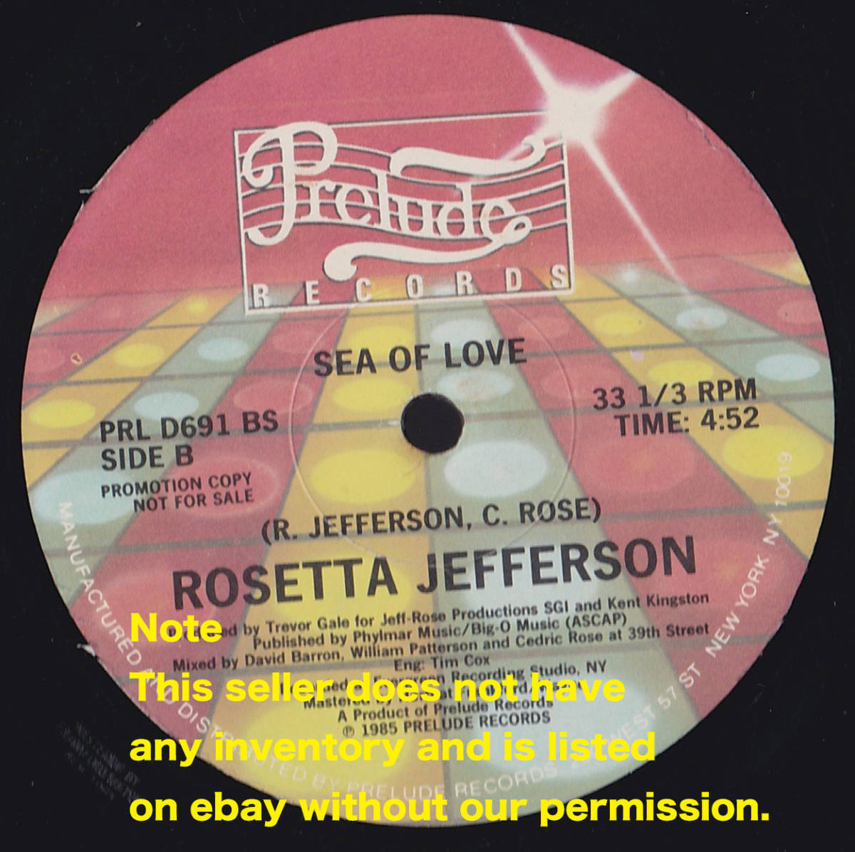 ダンクラ12inch★ROSEETTA JEFFERSON / Sea of love / You are everything and everything is you★Prelude★拍卖