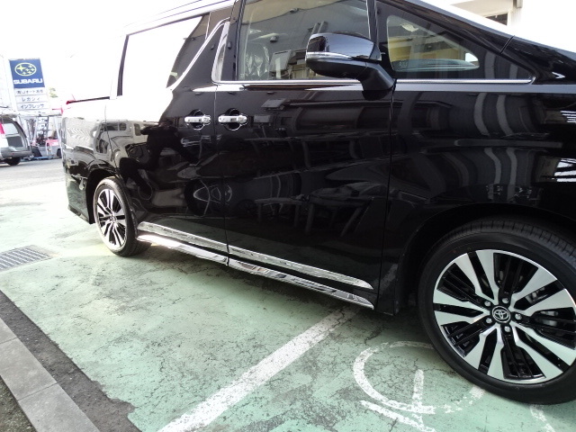 ヴェルファイア&アルファード 30系 サイドアンダー メッキモール ドアモール 上側下側 合計8点 前期後期共通かんたん貼り付 鏡面メッキ拍卖