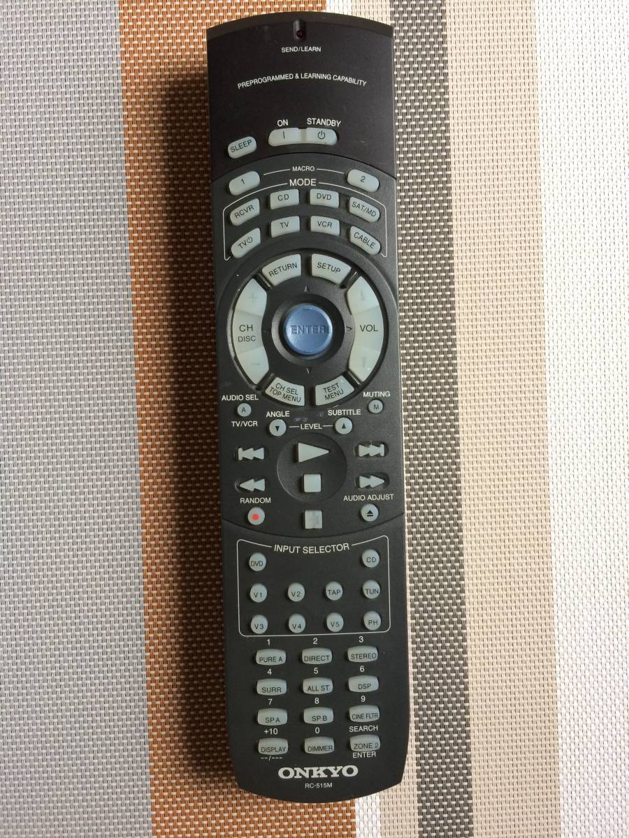 送料無料★ONKYO★オンキョー★純正★AVアンプ★TX-SA601 用リモコン★RC-515M★中古★動作品★返金保証あり★拍卖