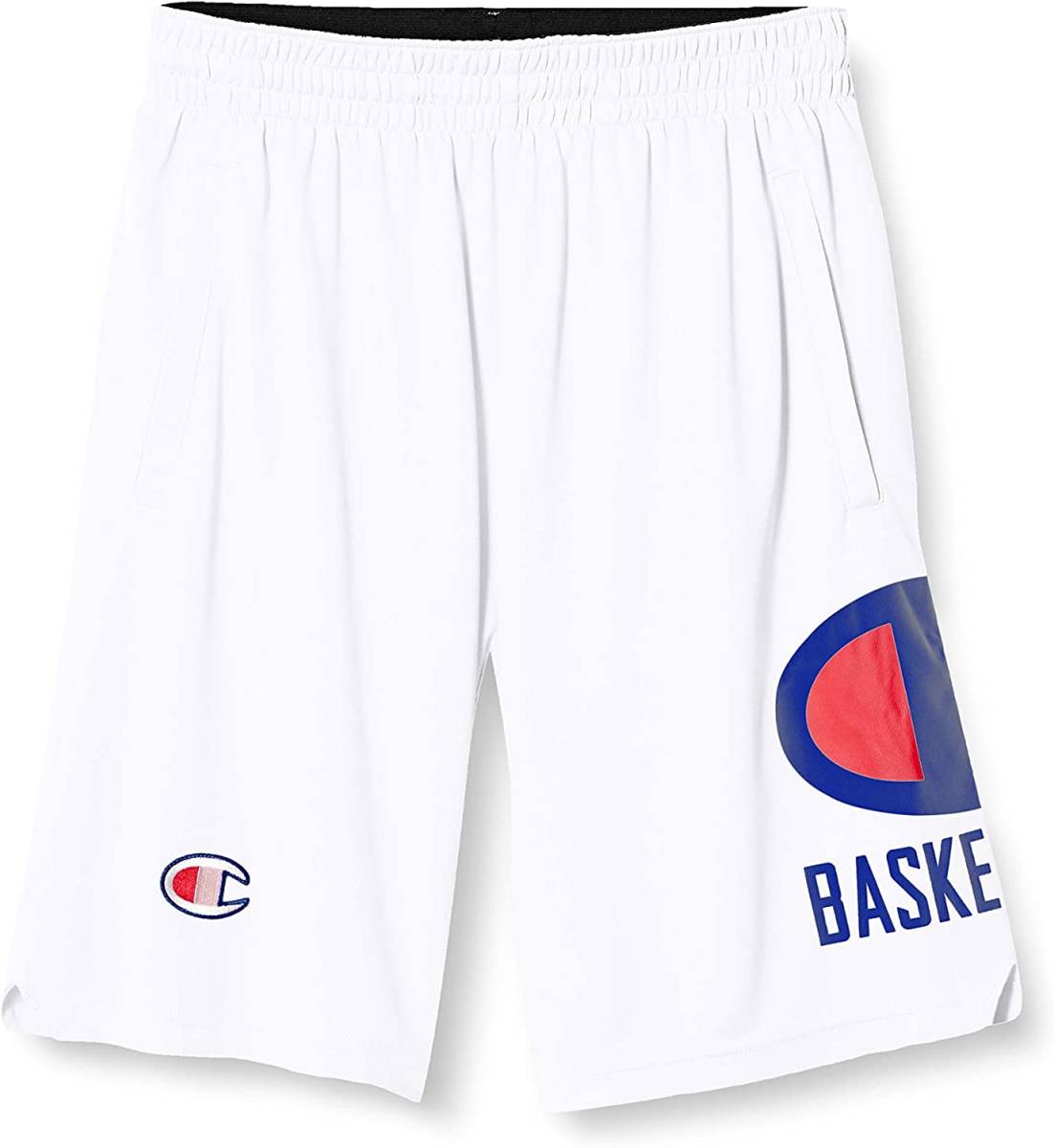 【KCM】Z-chmp-259-S★ワケあり展示品★【Champion】メンズ ビッグCロゴ プラクティスパンツ バスケットボール C3-PB557 ホワイト S拍卖