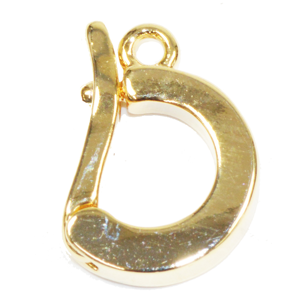 アクセサリパーツ 金具 クリッカー 甲丸タイプ 金色 ゴールドカラー拍卖