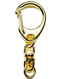 アクセサリーパーツ 金具 キーホルダー 金色 ゴールドカラー NO24-2 回転カンタイプ 1コ入り拍卖
