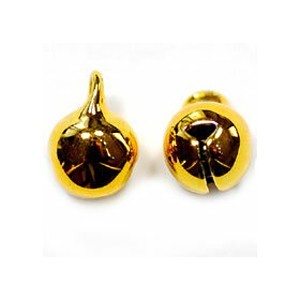 宝来鈴 ホウライスズ 真鍮ゴールドカラー 2分サイズ 約6.5mm(6mm) 2コ入り拍卖