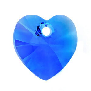 スワロフスキー #6228 ハート 10.3×10mm サファイア クリスタライズ ビーズ拍卖