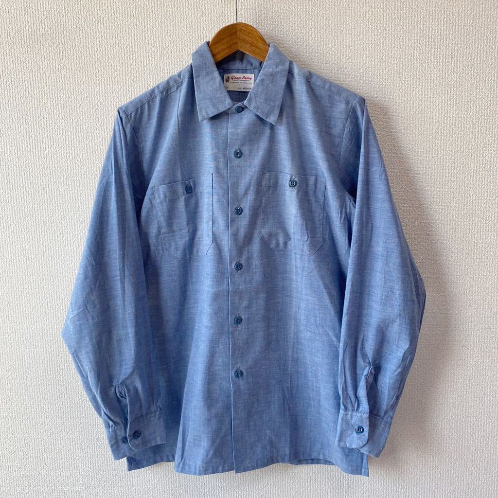 70s Glenn Berry シャンブレー シャツ M ビンテージ 長袖 USA拍卖