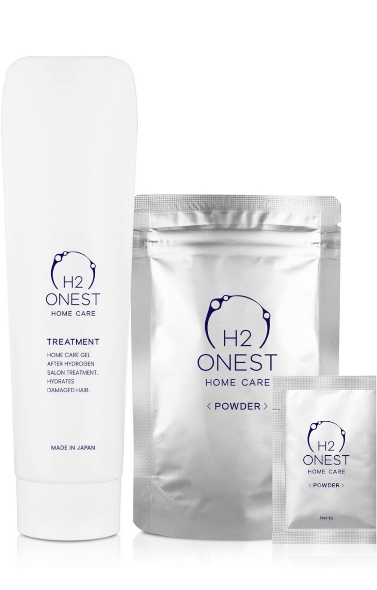 H2 ONEST ホームケアセット サロン ダメージ補修【セット内容】トリートメント(1本/240g) 水素パウダー(8包)拍卖