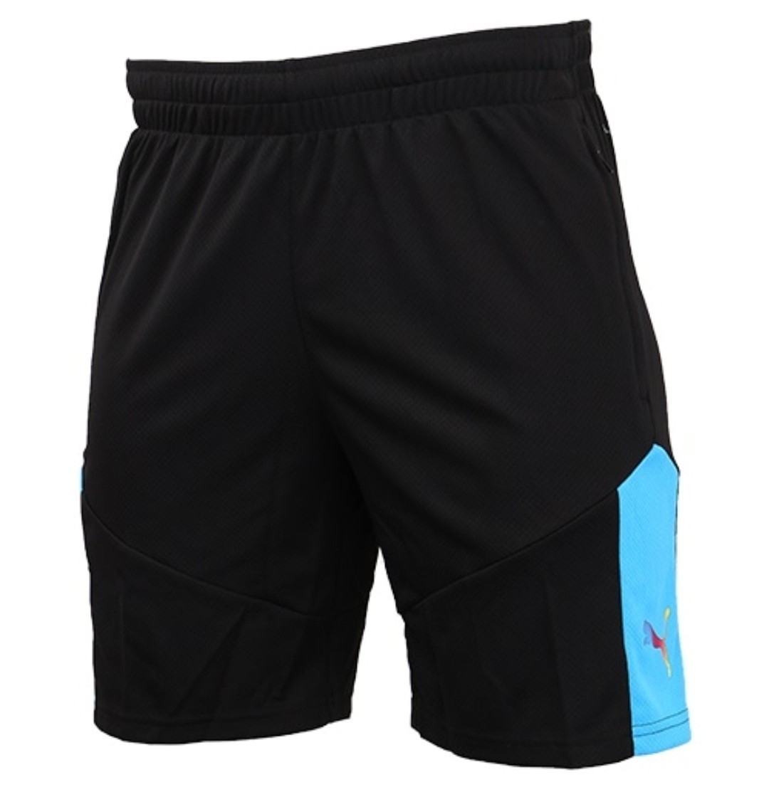 【総額¥1999!新品未使用!定価3300円から46%OFF!】 PUMAプーマ INDIVIDUALFINAL トレーニングショーツ(ブラック×ブルー)/サイズXL拍卖