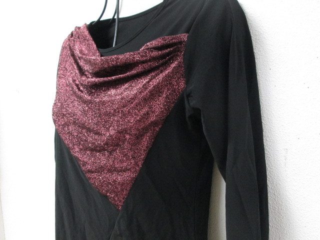 新品◎社交ダンストップス ◎ラメ ドレープ ピンク モダンな感じ拍卖