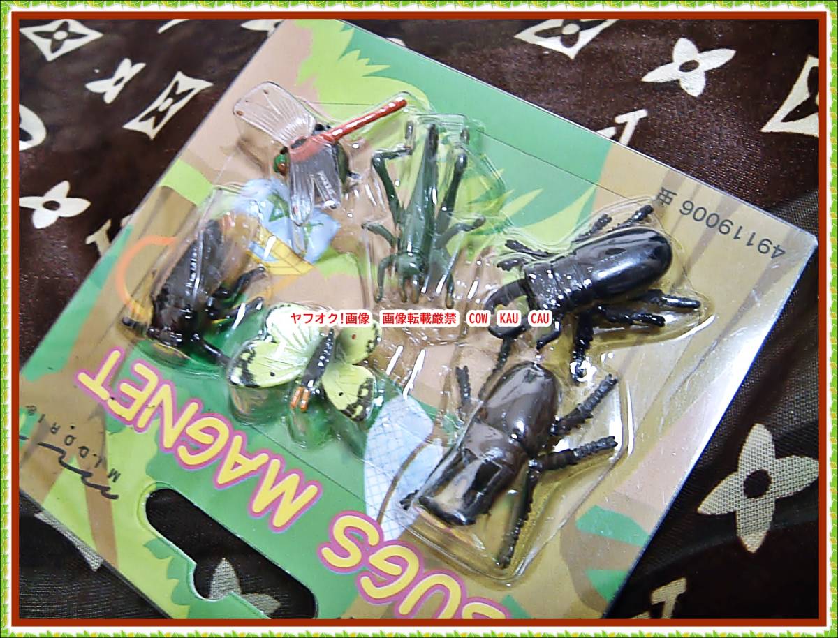 虫 BUGS MAGNET ◆ 廃盤 レトロ レア カブトムシ クワガタ 蝶 バッタ 蝉 トンボ 2006年 磁石 未使用 ミドリカンパニー拍卖